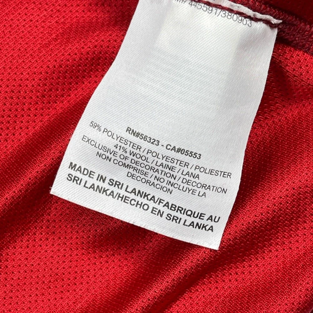 Nike Quarter Zip‎ Pullover Mens Small Red Dri-FIT Wool Blend Running Jogging Top